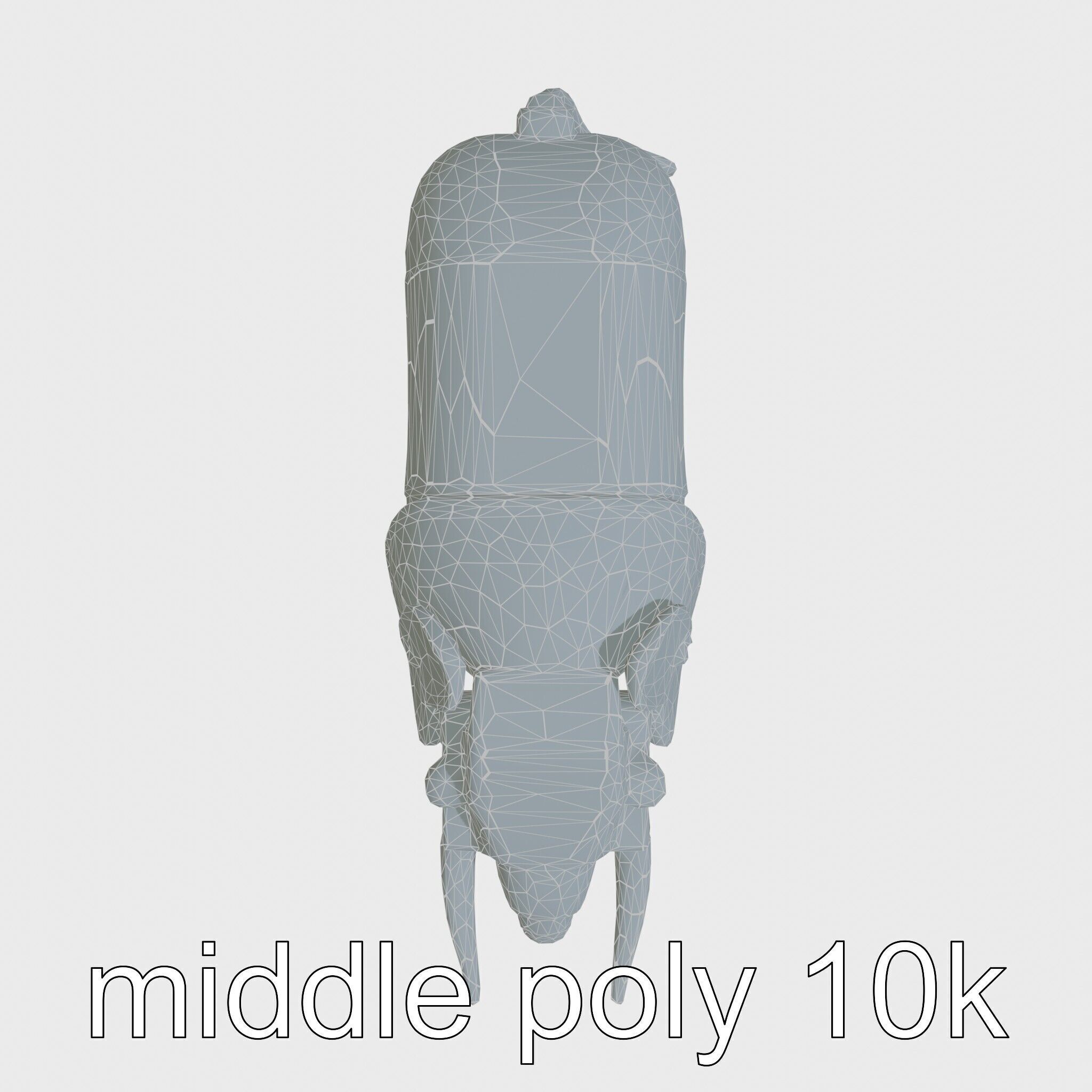 Mechanical Elephant with Metallic Thin Legs and Grabbing Trunk Low-poly 3D model_28