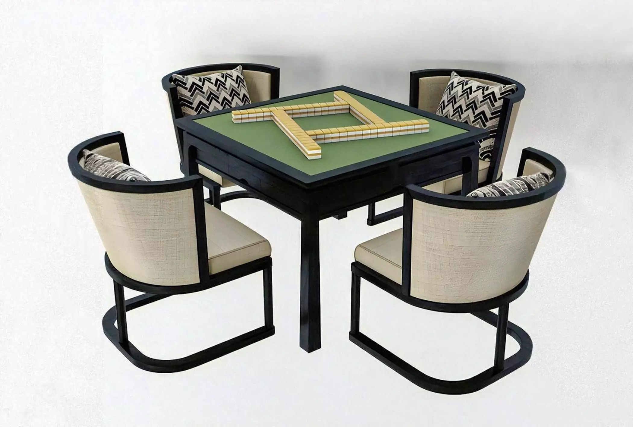 Chair and Table Chinese Mahjong 3D model
