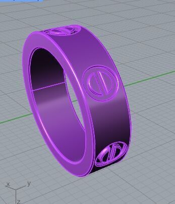 CRT LOVE RING SIZE 4 AND A HALF - 15-27MM DIAMETER 3D print model_1