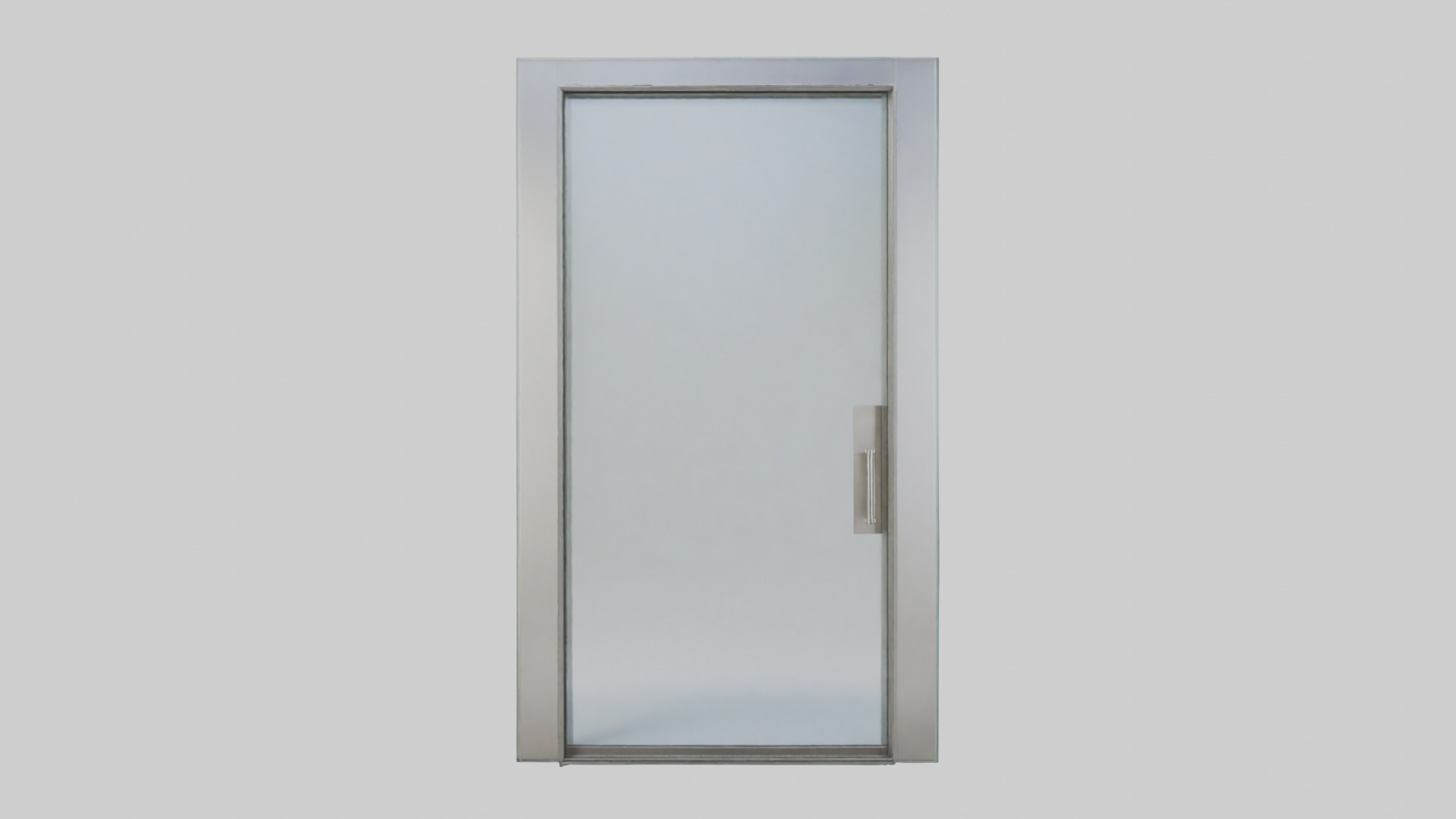 Glass panel door model Low-poly 3D model_9