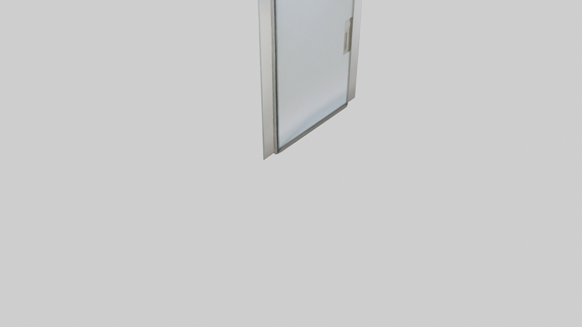 Glass panel door model Low-poly 3D model_6
