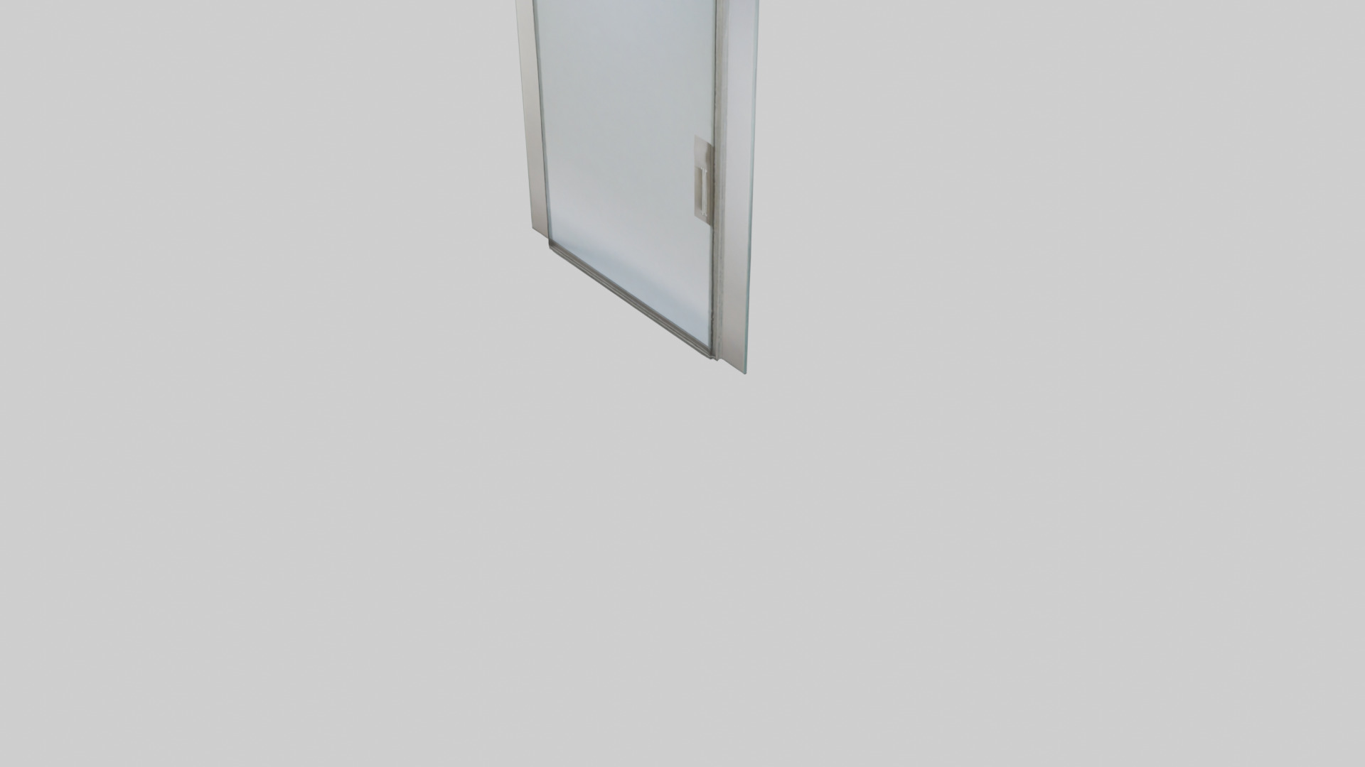 Glass panel door model Low-poly 3D model_5