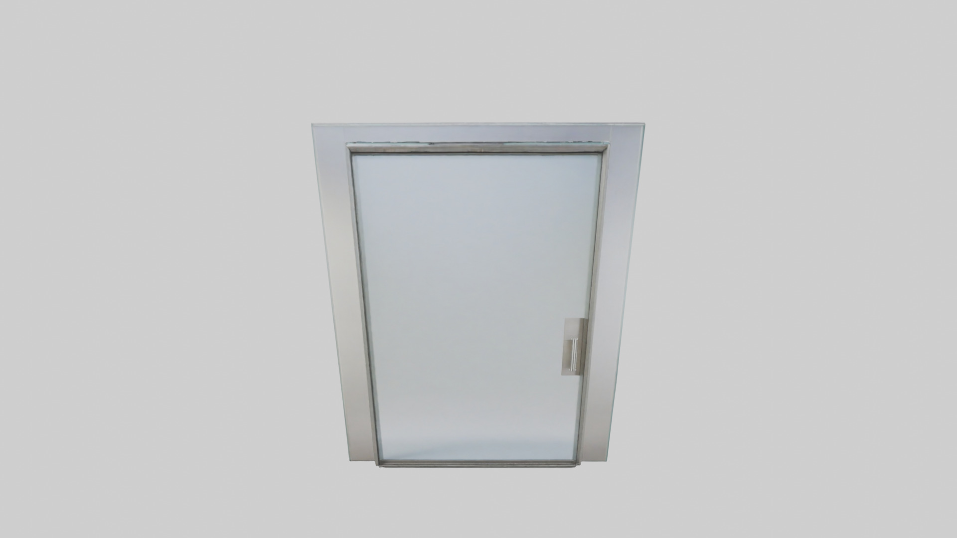 Glass panel door model Low-poly 3D model_16