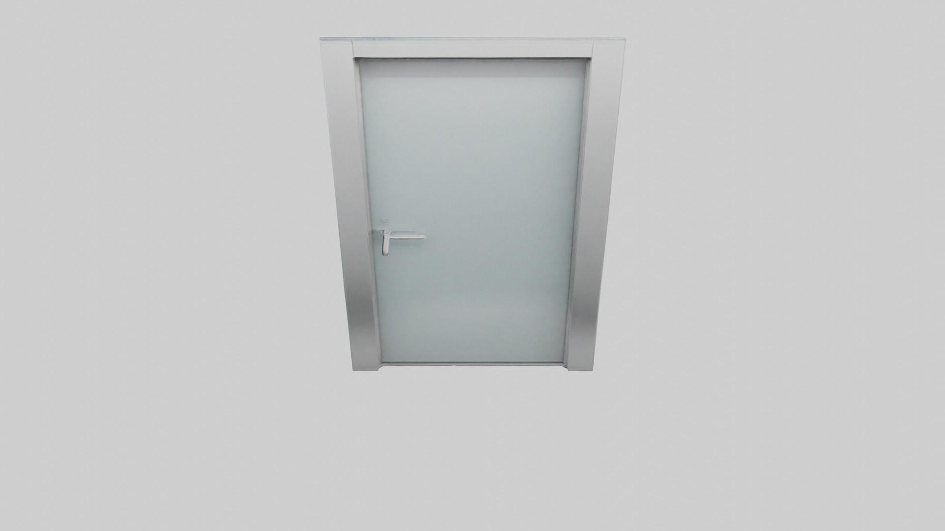 Glass panel door model Low-poly 3D model_15