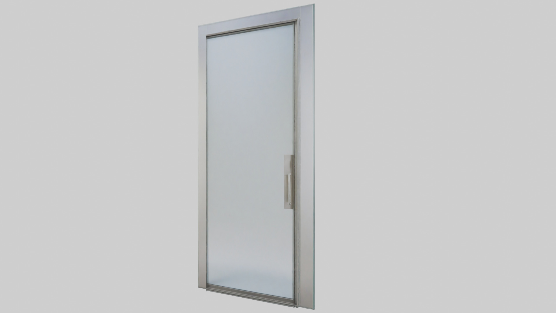 Glass panel door model Low-poly 3D model_8