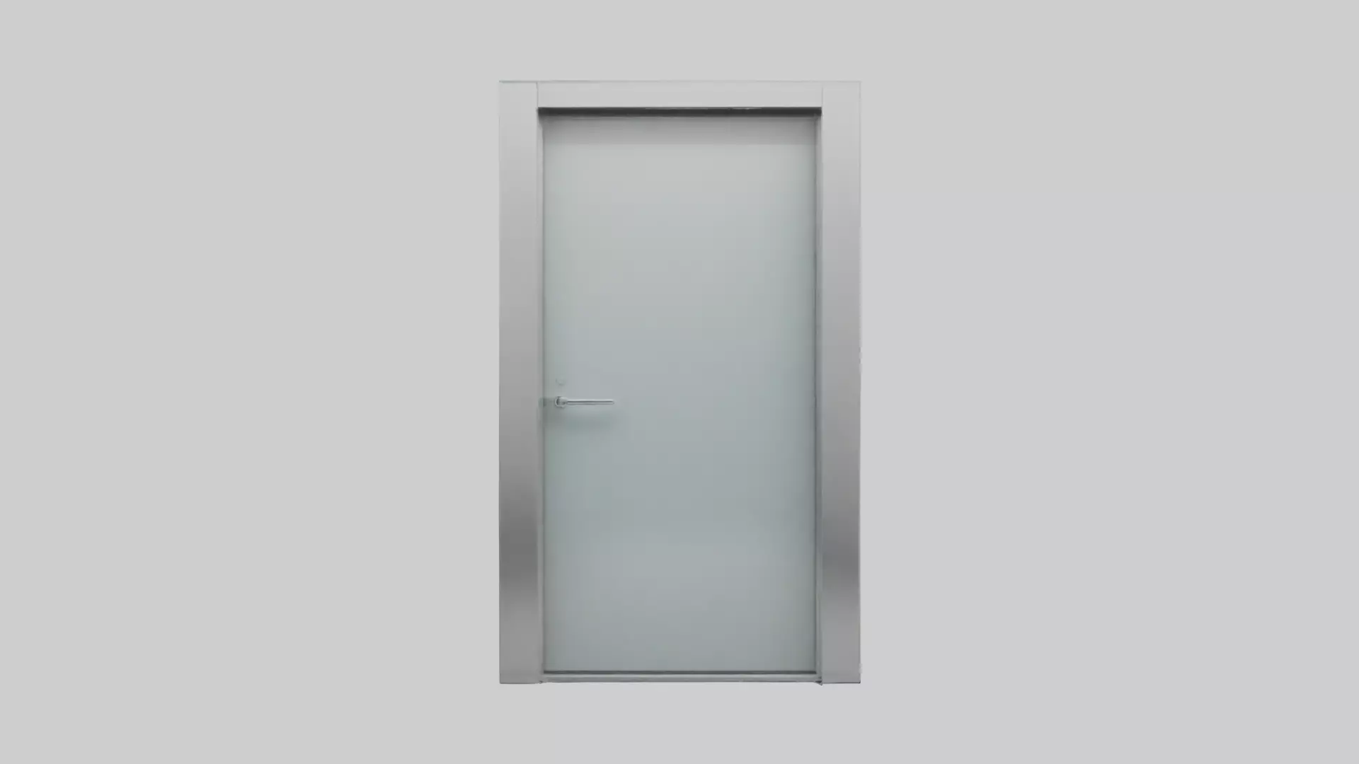 Glass panel door model Low-poly 3D model_0