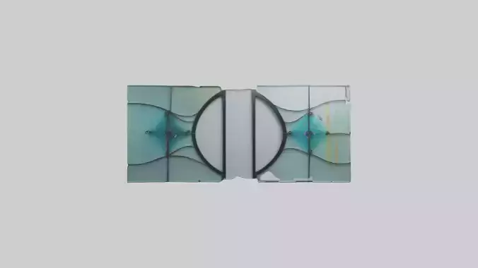 Glass Wall Art Low-poly 3D model