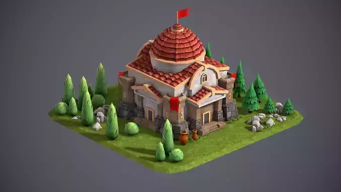 Stylized castle