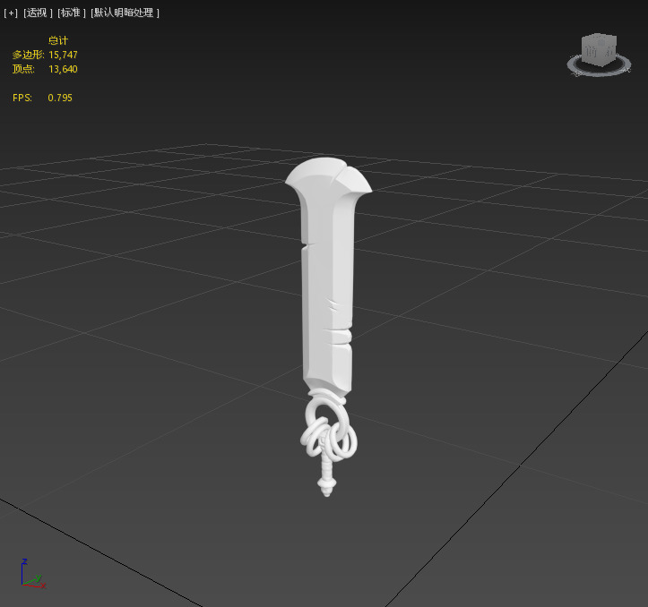 Stylish next generation double edged sword Low-poly 3D model_2