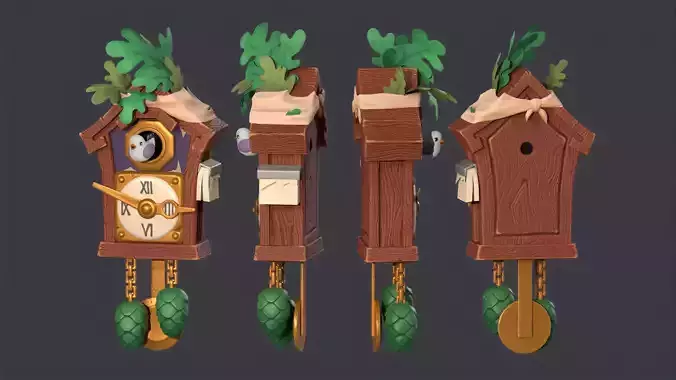 Stylish cartoon cuckoo clock