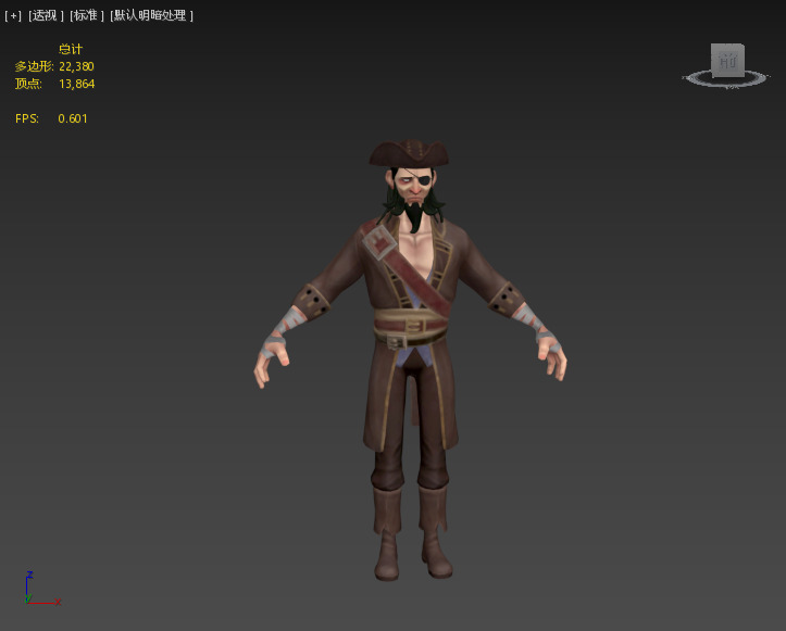 Stylish Pirates Low-poly 3D model_2