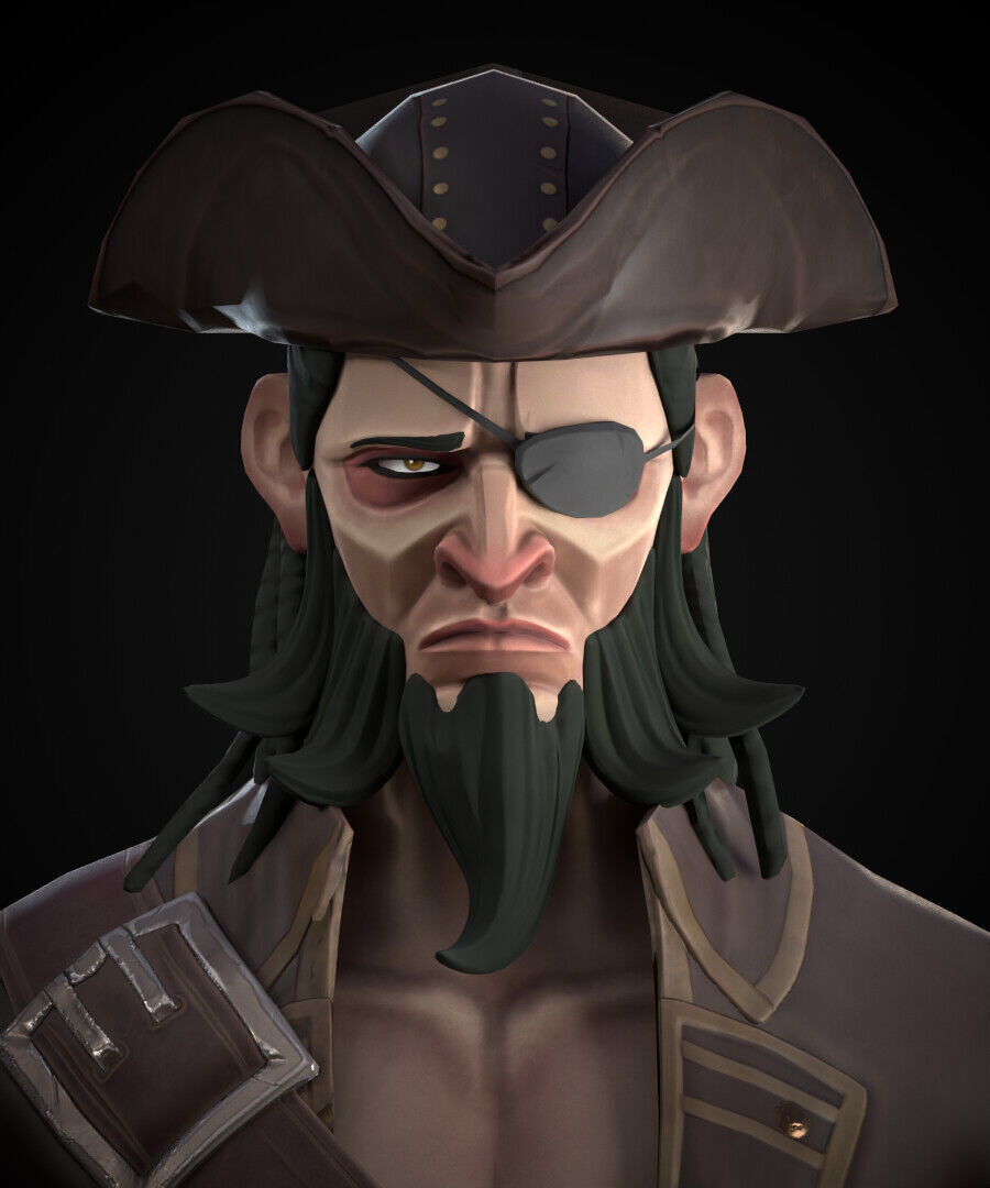 Stylish Pirates Low-poly 3D model_1