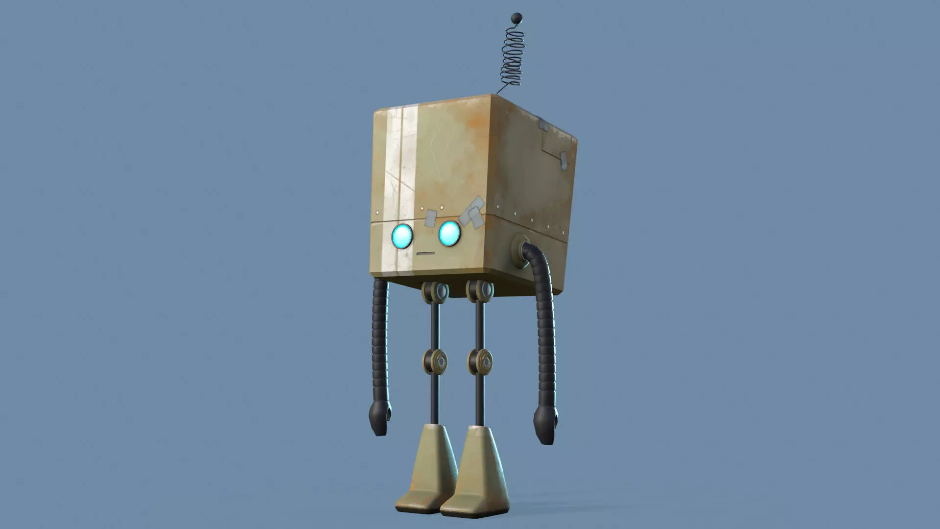 Stylized robot Low-poly 3D model_0