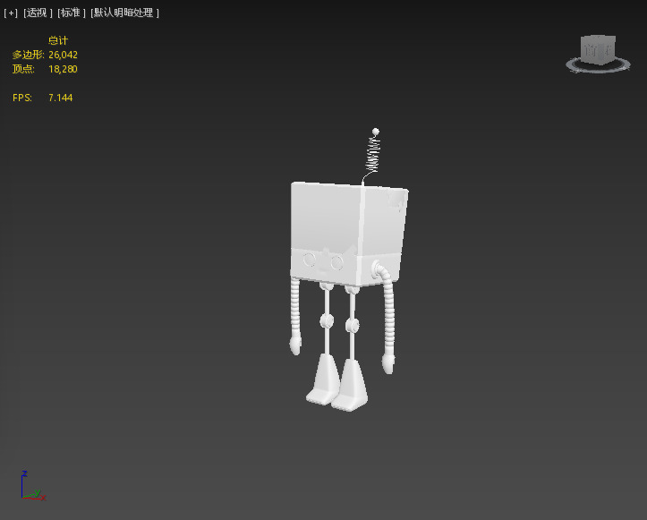 Stylized robot Low-poly 3D model_2