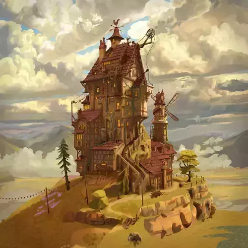 Stylish Studio Ghibli Castle