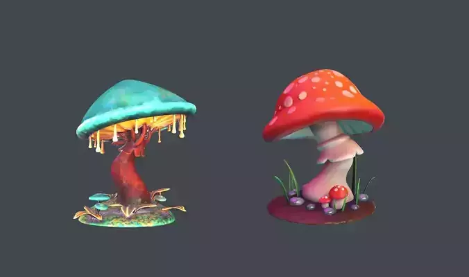 Stylish Cartoon Mushroom