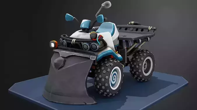 Stylish cartoon mountain bike