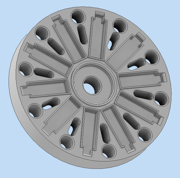 Magnetic Disk with Holder 3D print model_9