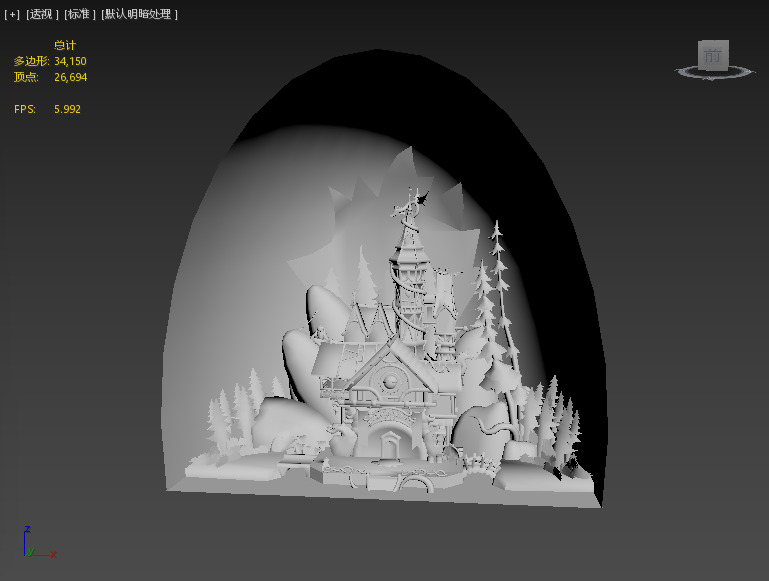 Stylish Magic Forest Cabin Low-poly 3D model_2