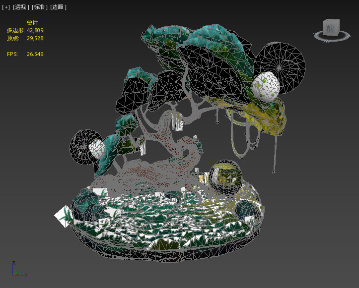 Stylish Magic Tree Low-poly 3D model_2