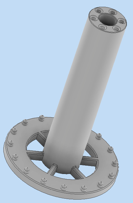 Magnetic Shaft with Rings 3D print model_10