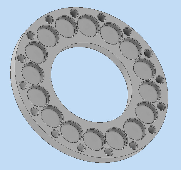 Magnetic Shaft with Rings 3D print model_9