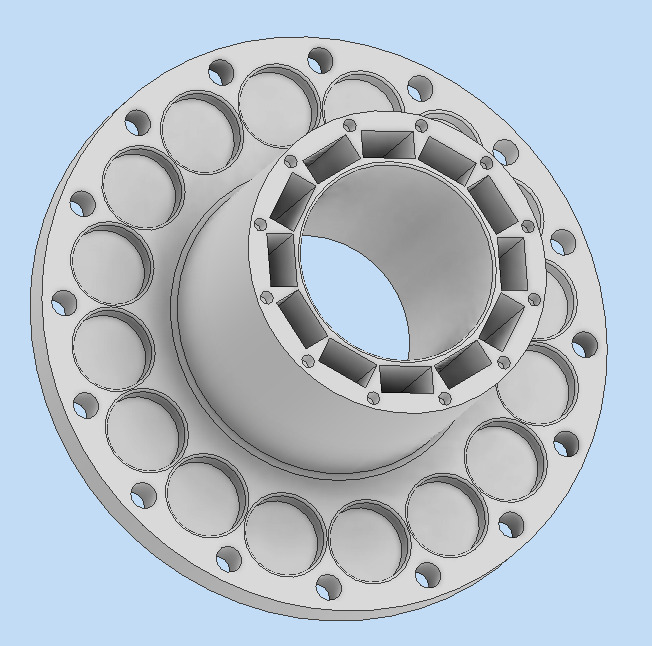 Magnetic Shaft with Rings 3D print model_8