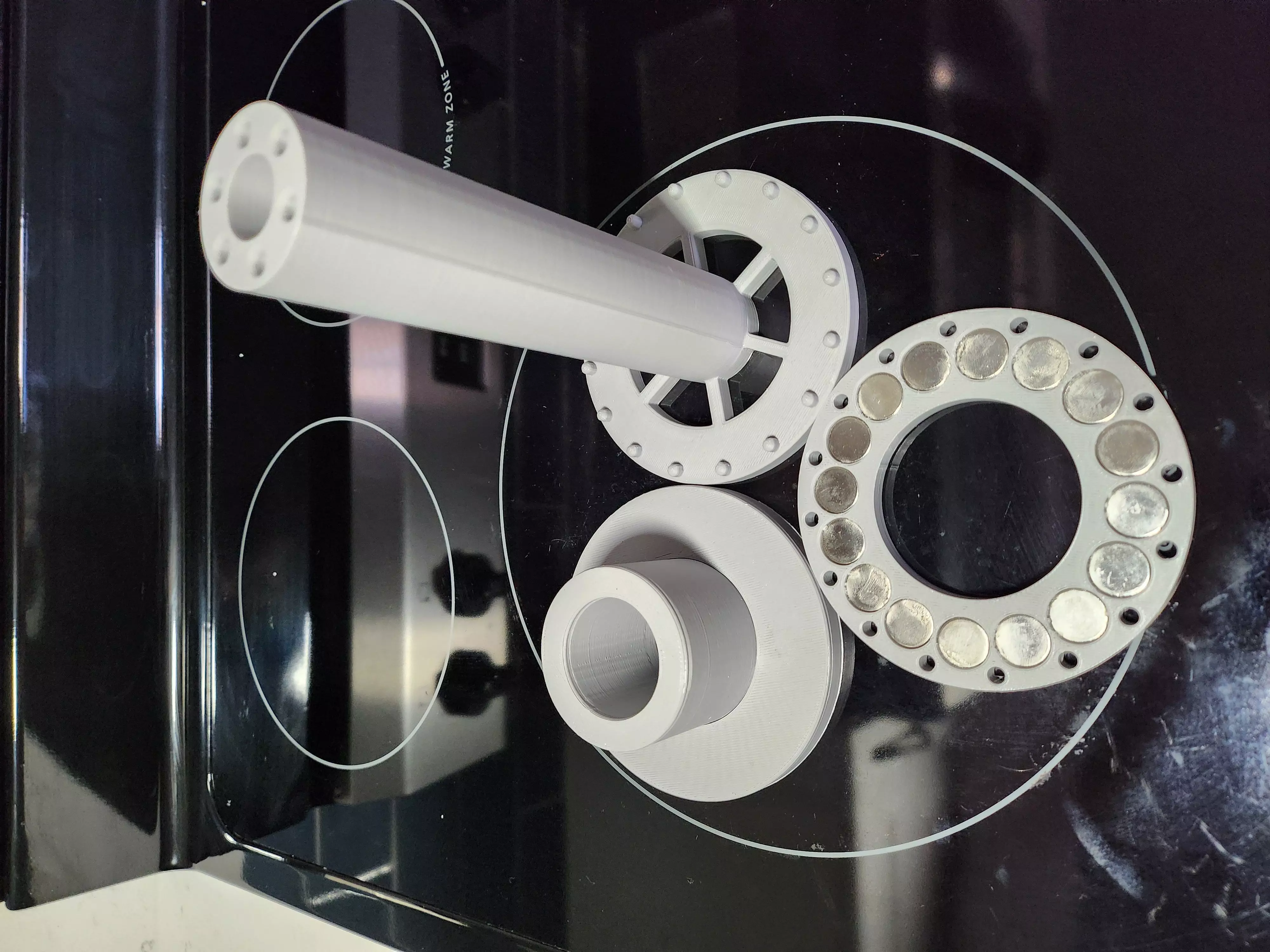 Magnetic Shaft with Rings 3D print model_0