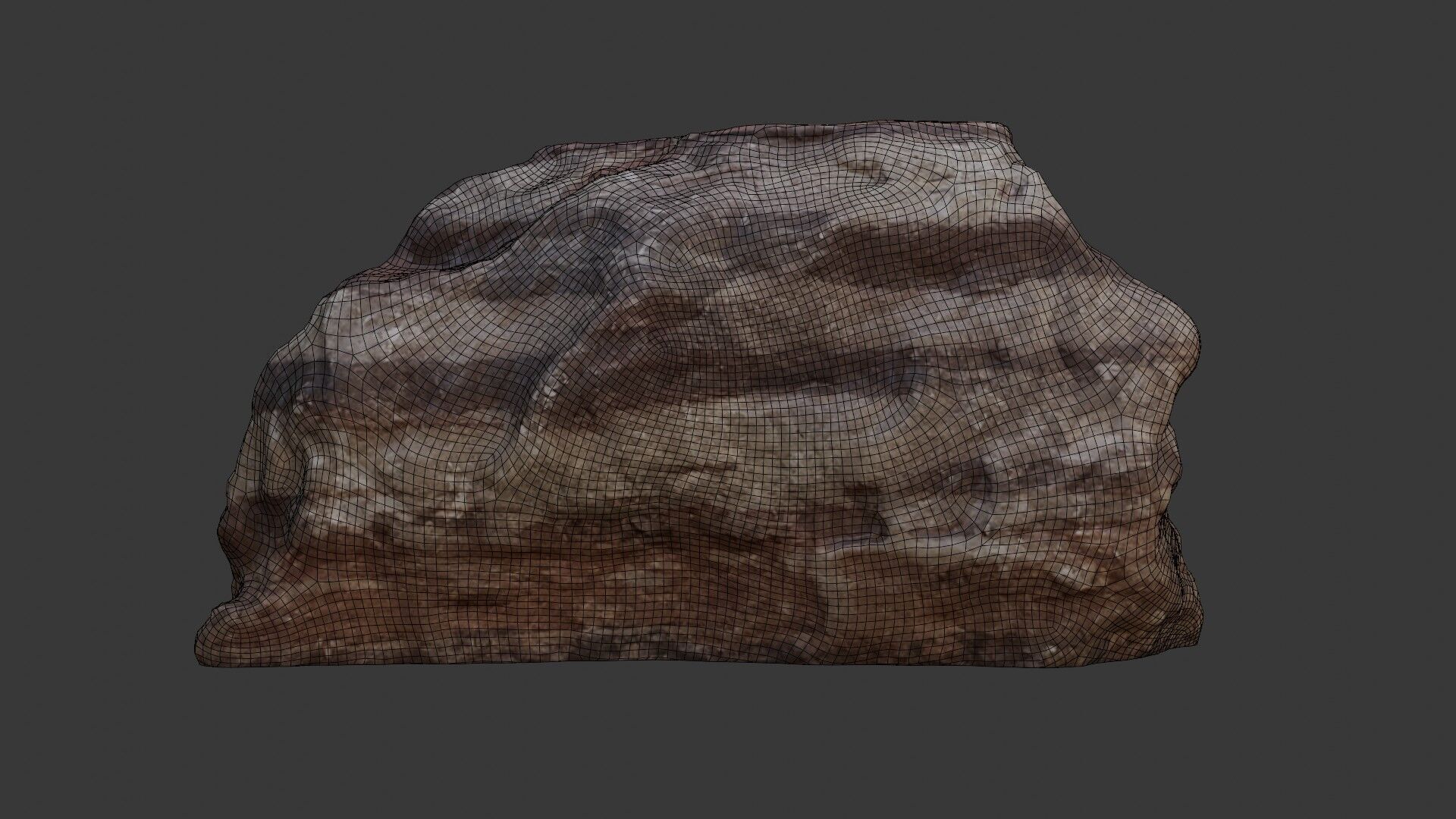 Layered Rock 3D Scan Realistic Stone Model with 4K PBR Textures Low-poly 3D model_2