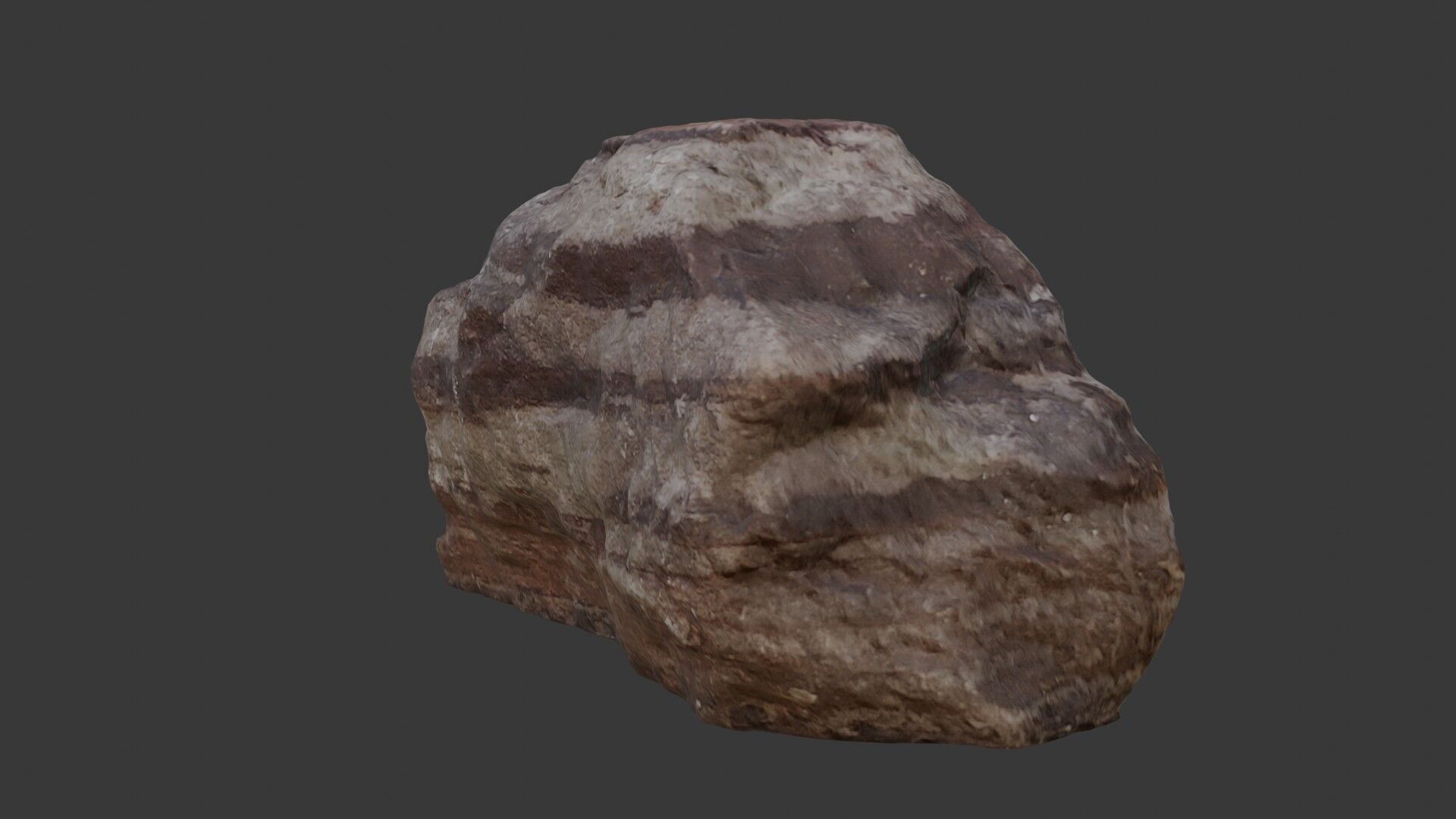 Layered Rock 3D Scan Realistic Stone Model with 4K PBR Textures Low-poly 3D model_7