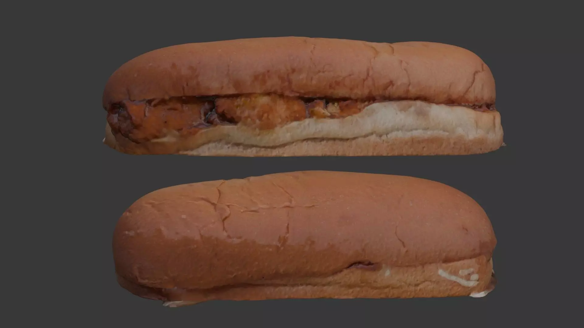 3D Scanned Sandwich  Realistic Food Model with 4K PBR Textures Low-poly 3D model_0