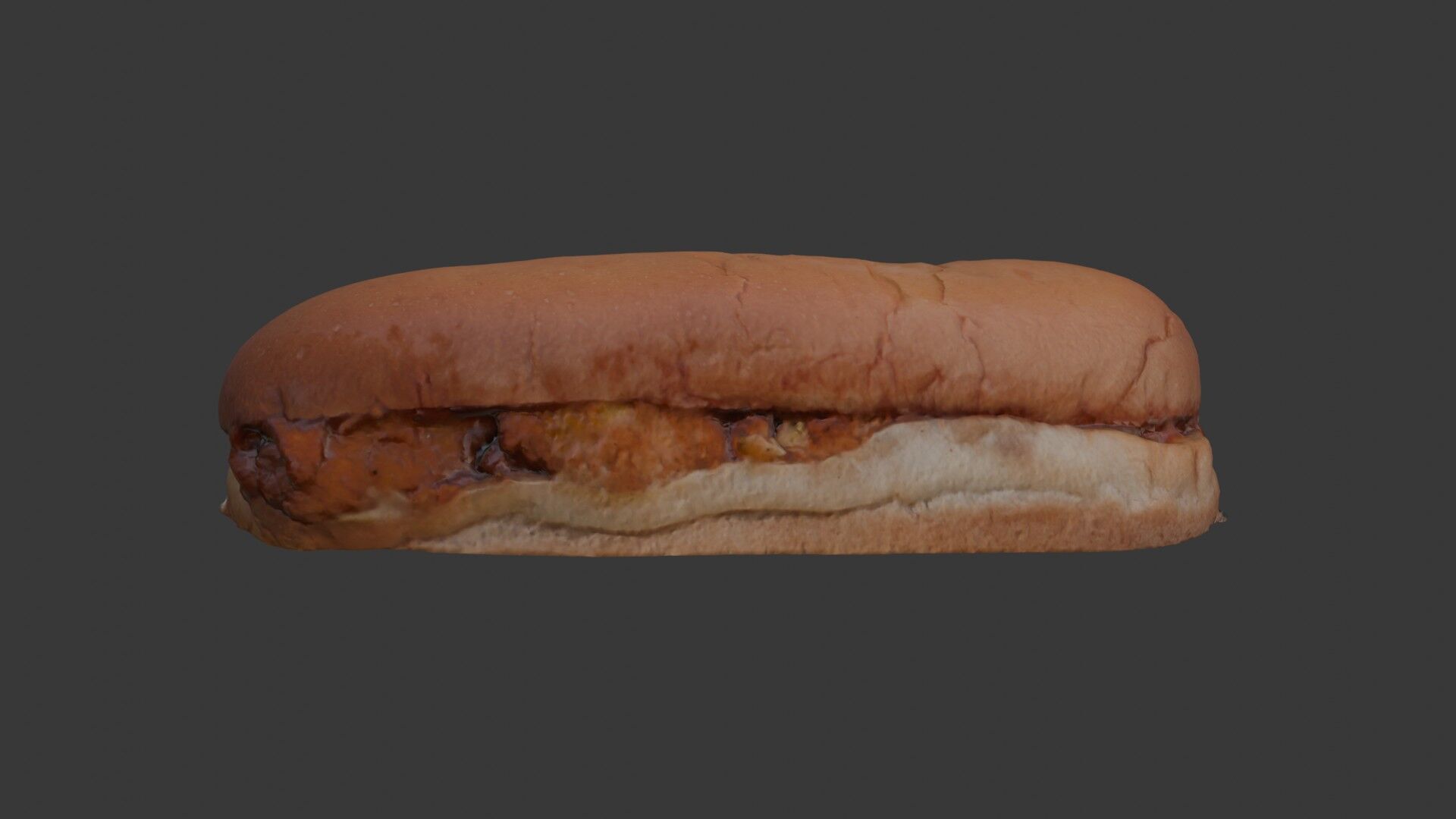 3D Scanned Sandwich  Realistic Food Model with 4K PBR Textures Low-poly 3D model_1
