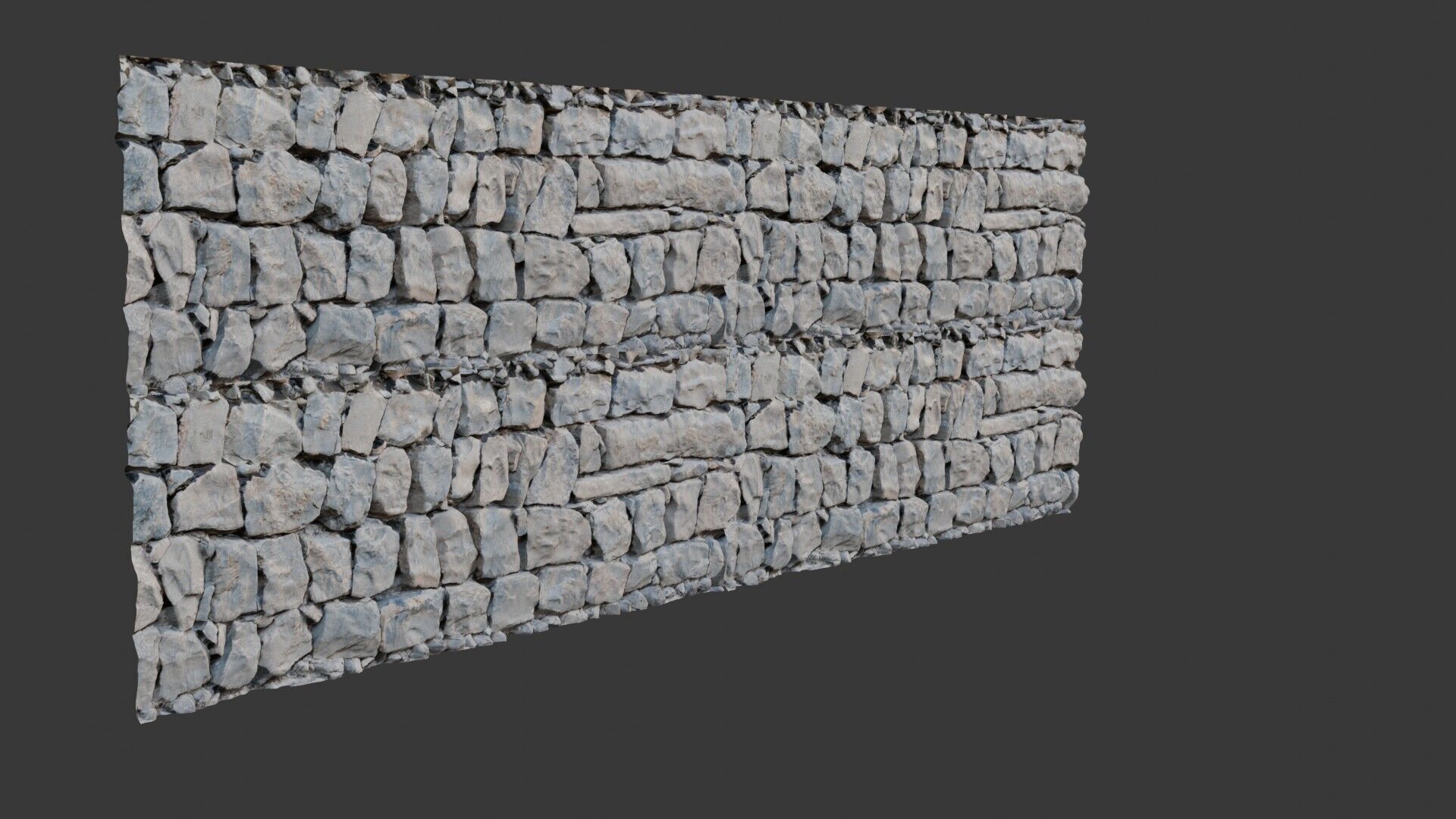 Seamless Stone Wall Texture 4K PBR Scanned Material Low-poly 3D model_4