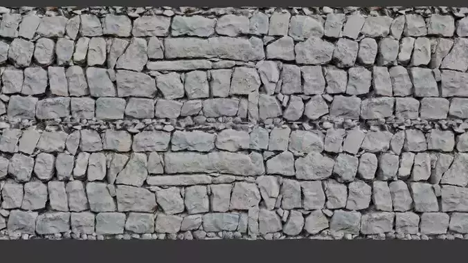Seamless Stone Wall Texture  4K PBR Scanned Material