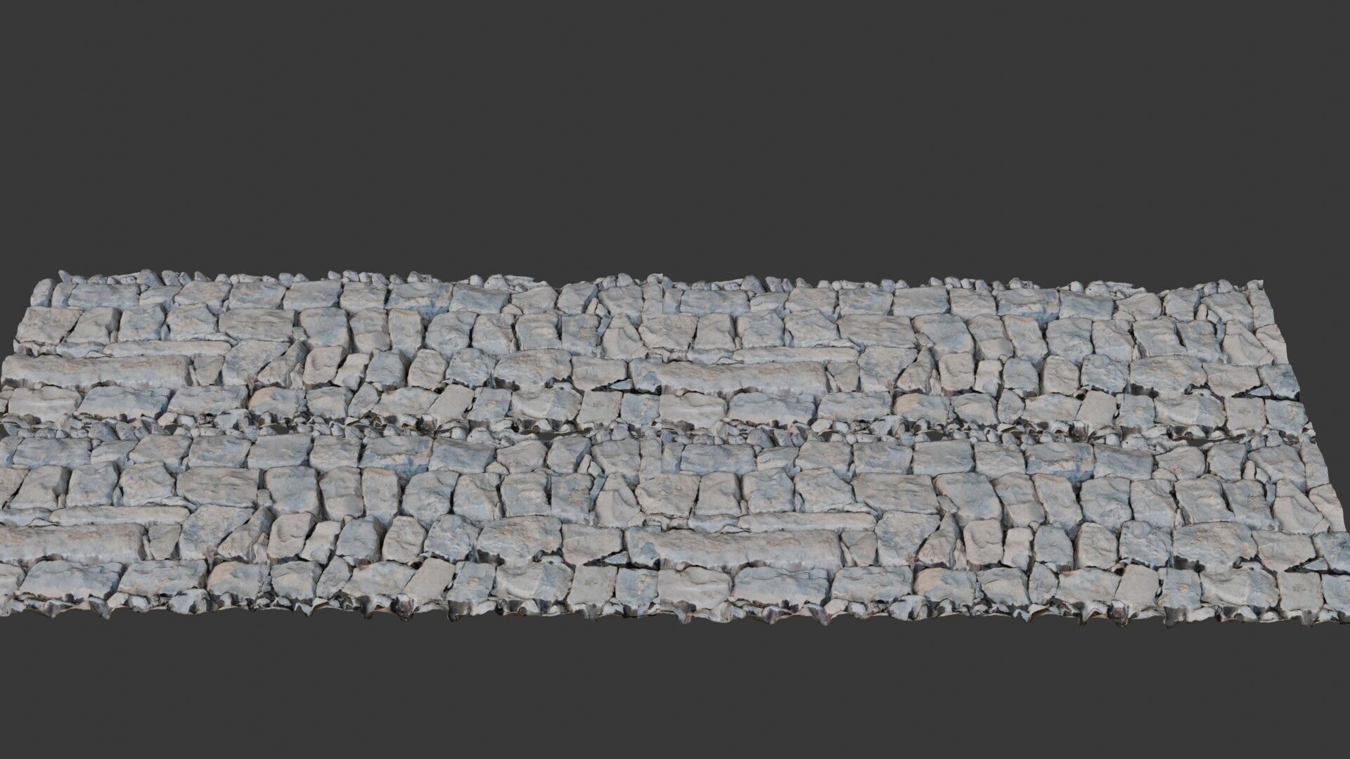Seamless Stone Wall Texture 4K PBR Scanned Material Low-poly 3D model_5