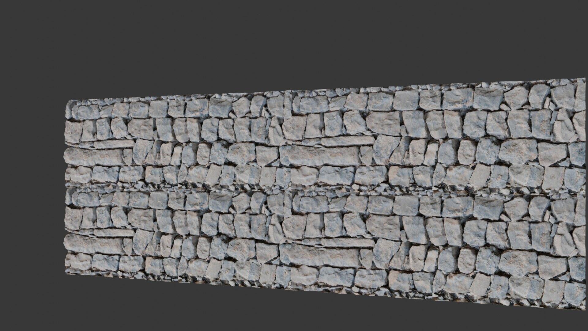 Seamless Stone Wall Texture 4K PBR Scanned Material Low-poly 3D model_6