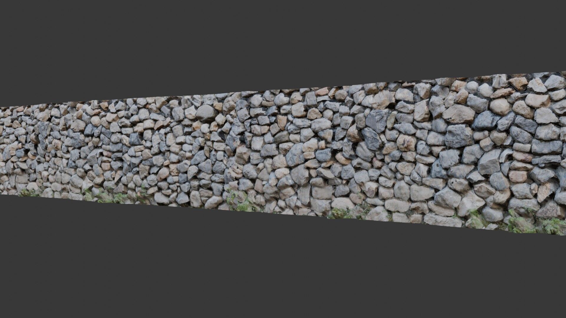 Realistic Stone Wall 3D Scanned Low-Poly Model Low-poly 3D model_3
