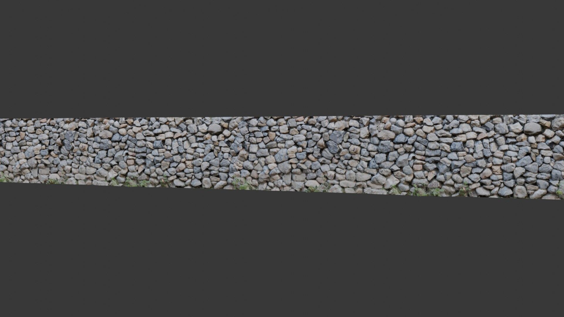 Realistic Stone Wall 3D Scanned Low-Poly Model Low-poly 3D model_1