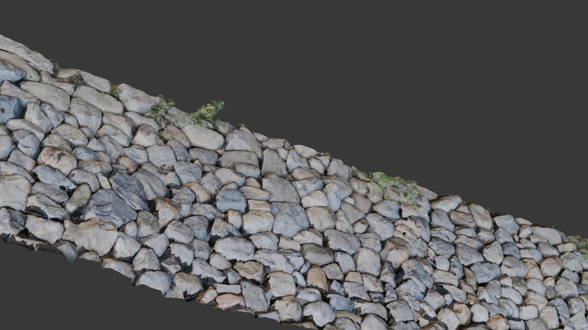 Realistic Stone Wall 3D Scanned Low-Poly Model Low-poly 3D model_5
