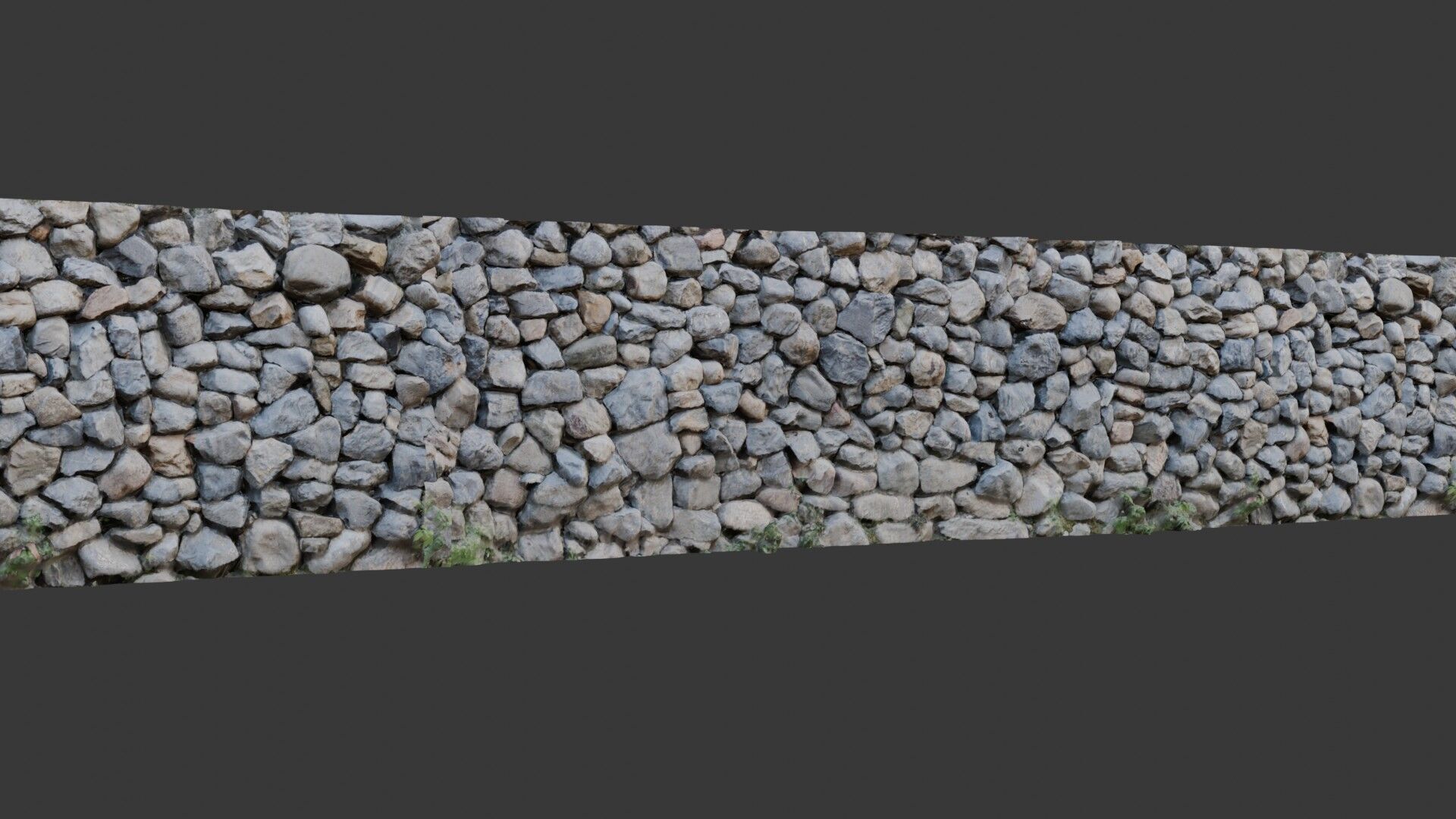 Realistic Stone Wall 3D Scanned Low-Poly Model Low-poly 3D model_4