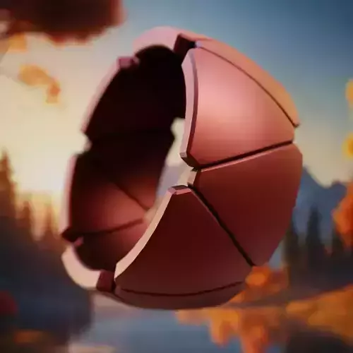 Segmented Armor Ring - AO Enhanced Modular 3D Print 23