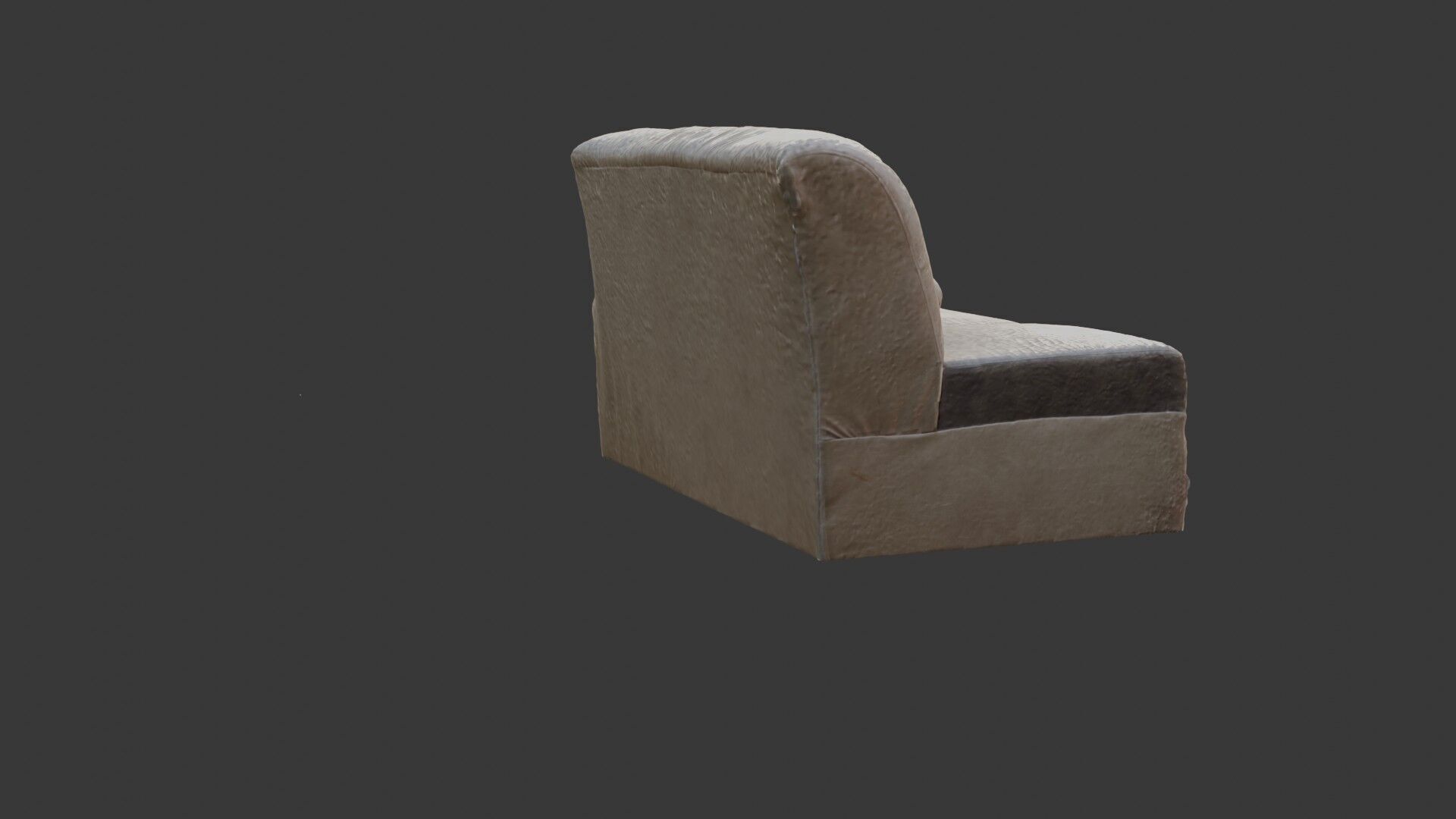 Vintage Leather Sofa  3D Scanned Low-Poly Model Low-poly 3D model_4
