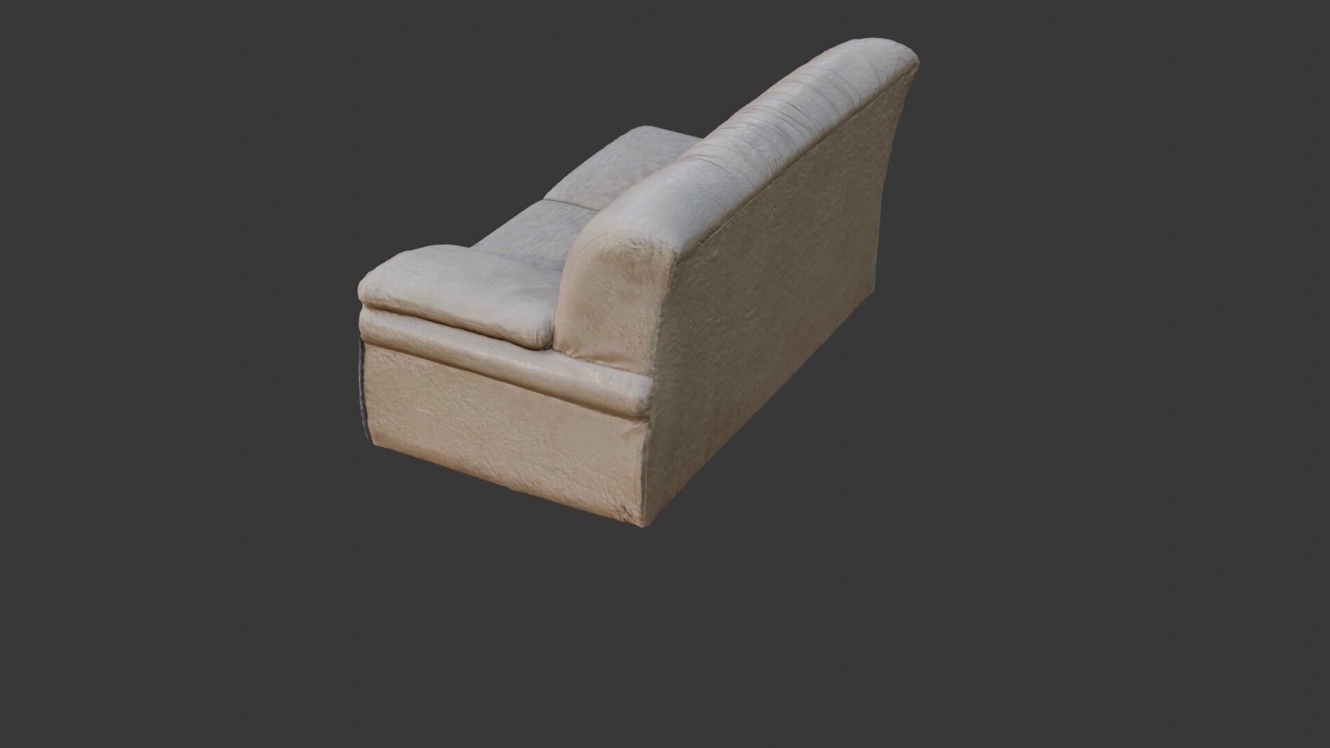 Vintage Leather Sofa  3D Scanned Low-Poly Model Low-poly 3D model_7