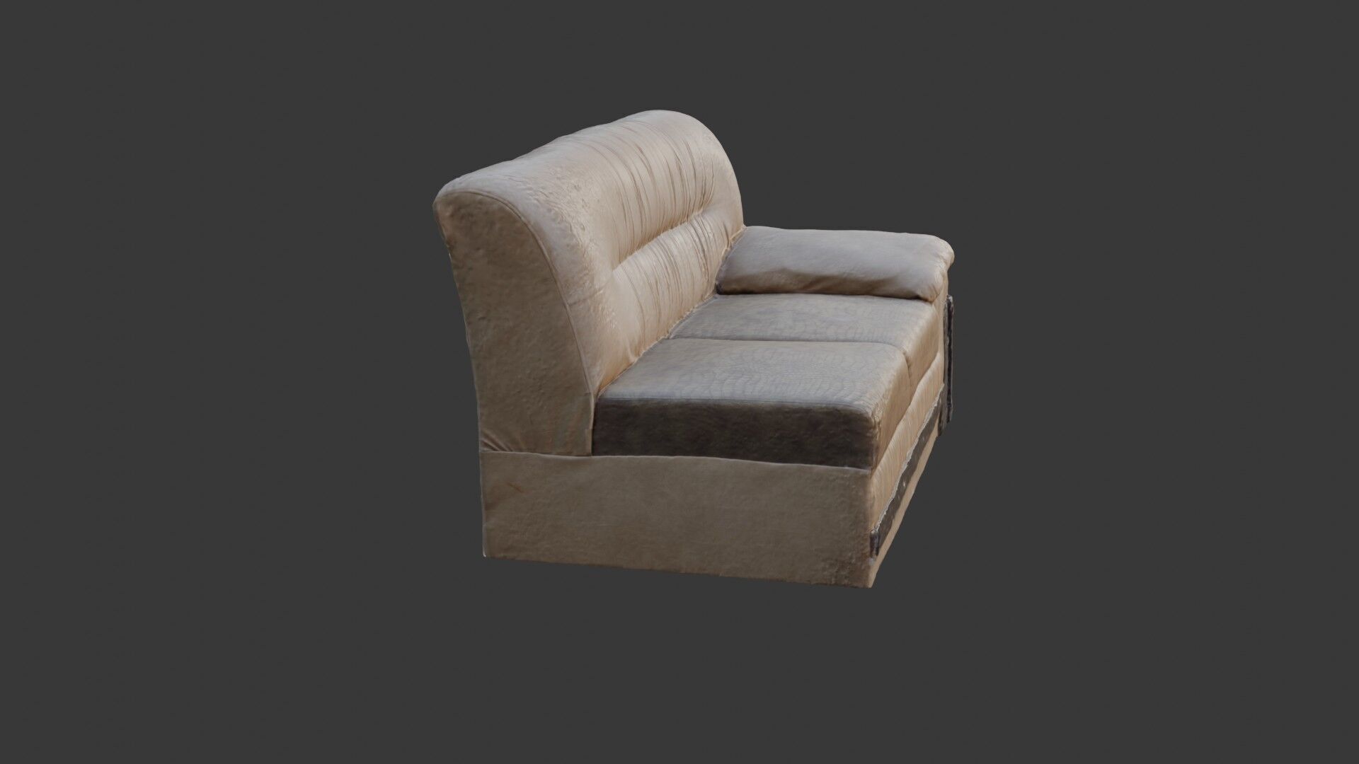 Vintage Leather Sofa  3D Scanned Low-Poly Model Low-poly 3D model_3