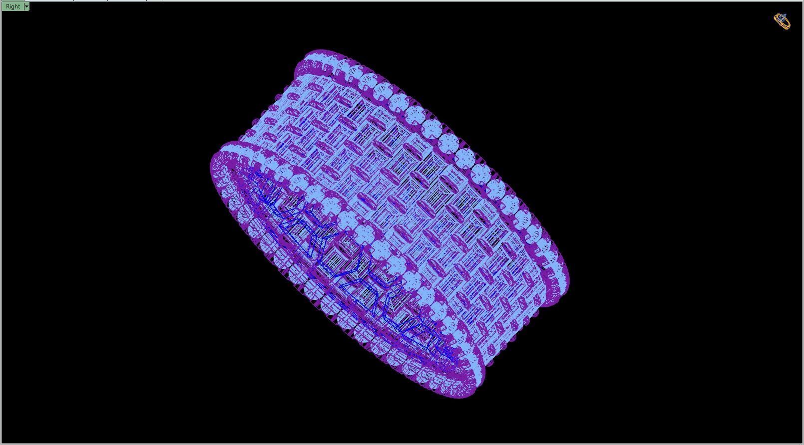Custom Bling Baguette Eternity Diamond Bend - Eternity Band 3D print model_13