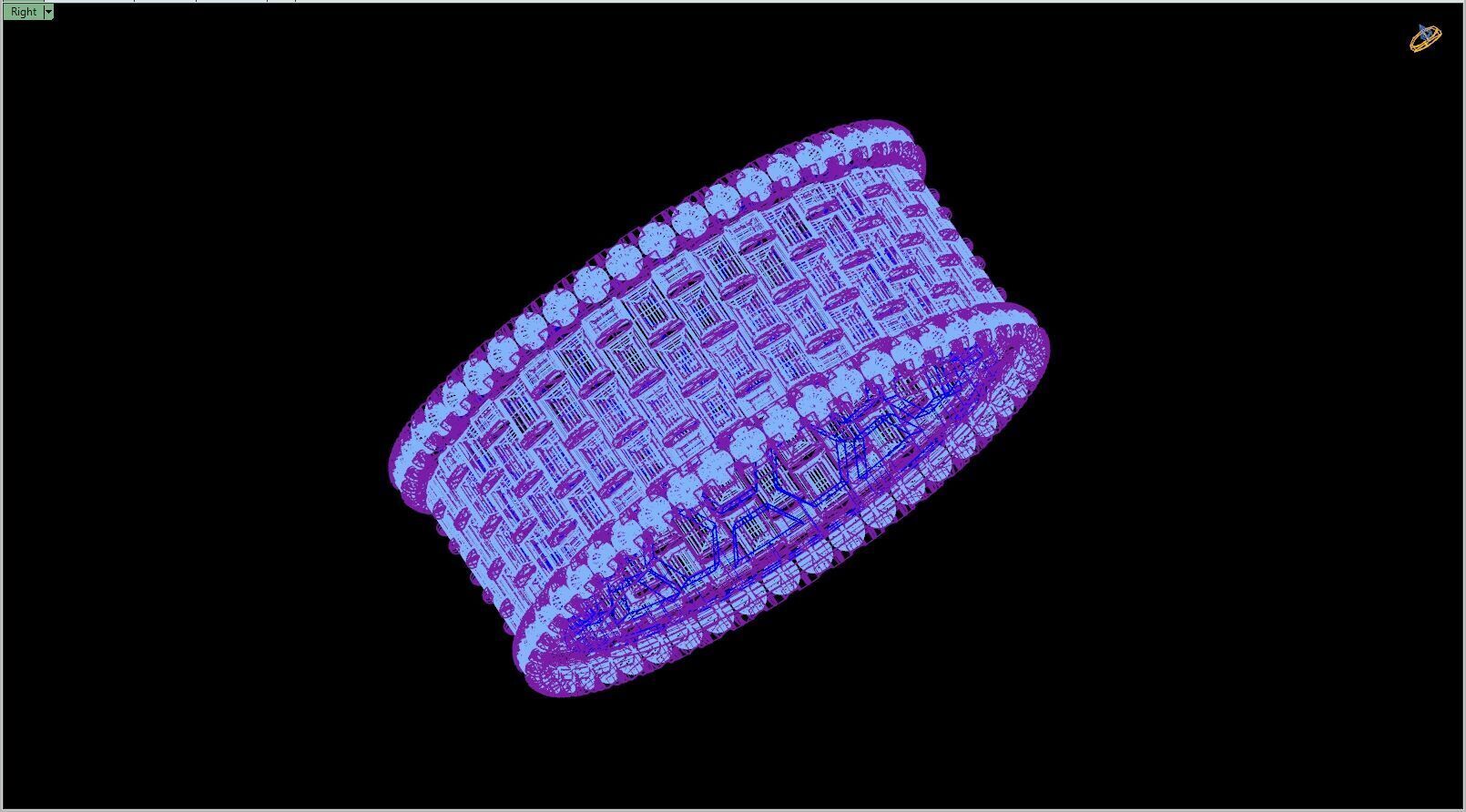 Custom Bling Baguette Eternity Diamond Bend - Eternity Band 3D print model_12