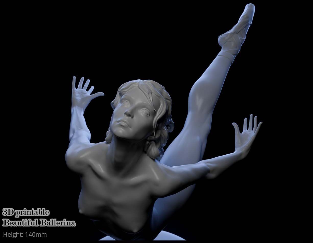 Beautiful Naked Ballerina 3D print model_13