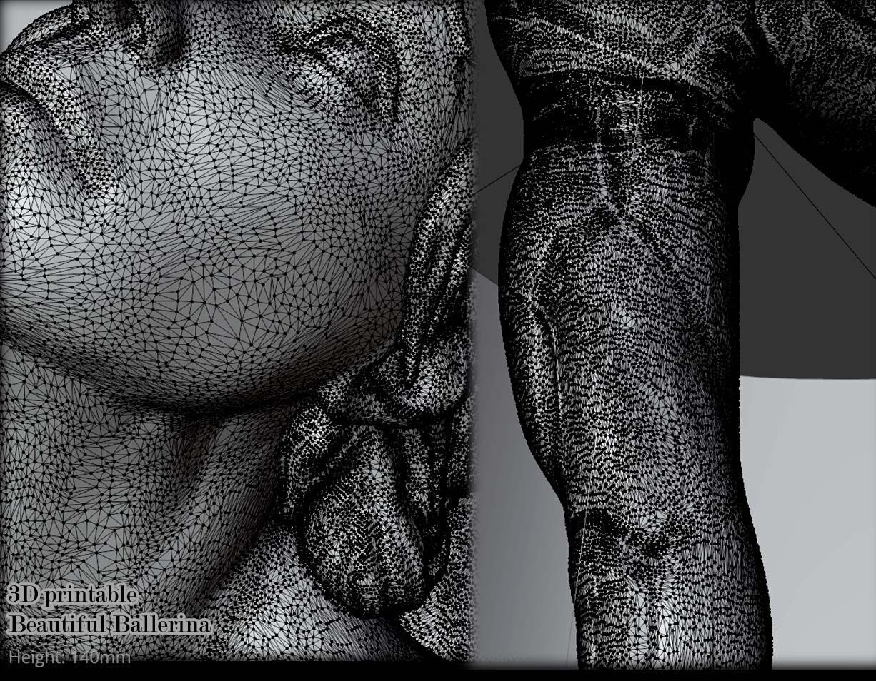 Beautiful Naked Ballerina 3D print model_21