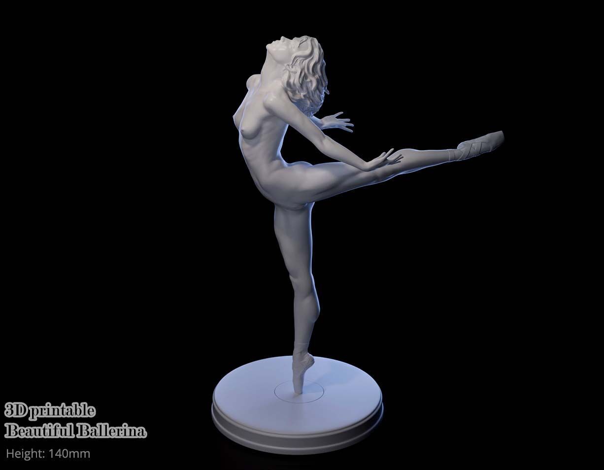 Beautiful Naked Ballerina 3D print model_10