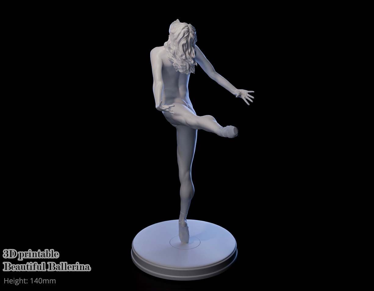 Beautiful Naked Ballerina 3D print model_8